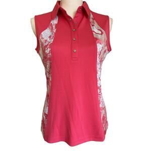 Daily Sports Sleeveless Pink Tank, NWT, 1/4 Zip, Womens Small Golf Shirt MSRP 75